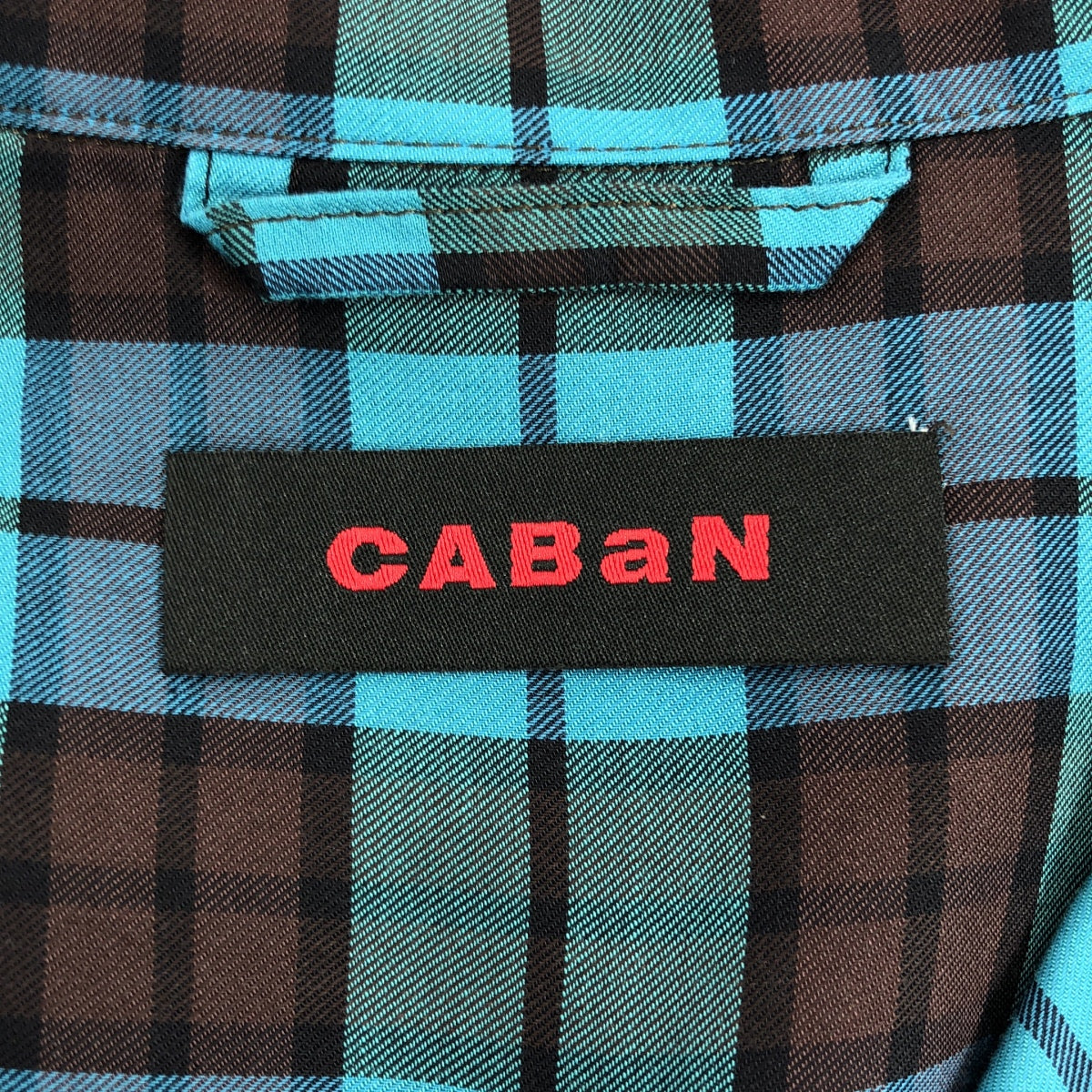 CABaN / キャバン | コットンリヨセル チェック オープンカラーシャツ | S | マルチカラー | メンズ