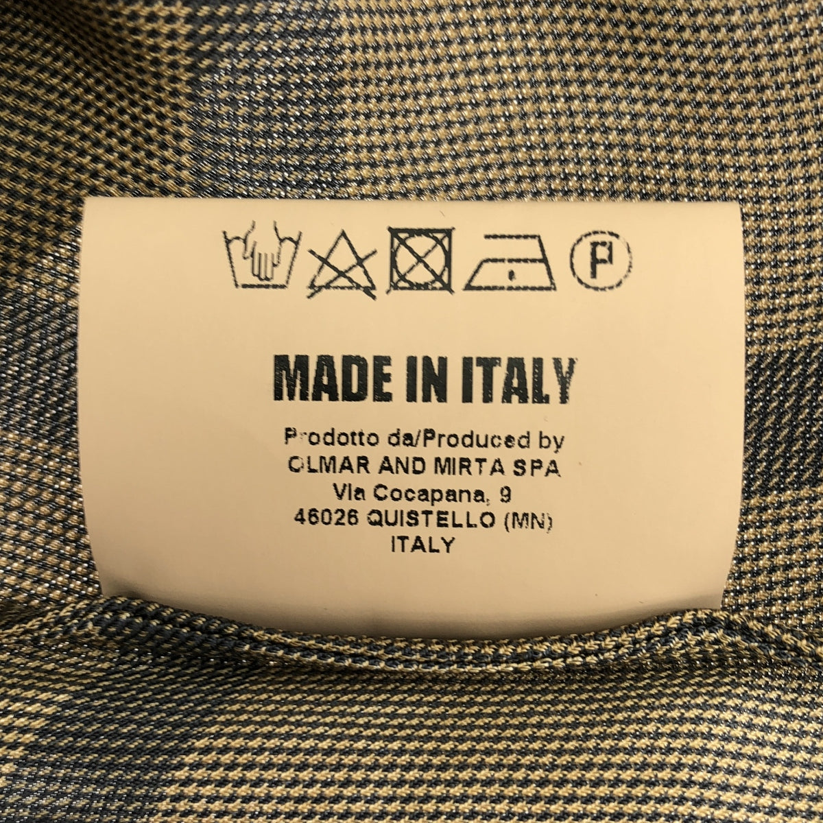 【美品】  UMA WANG / ユマワン | 2025SS | TEAM TOP グレンチェック ビスコース ノーカラー シャツ | S | ブラウン系 | メンズ