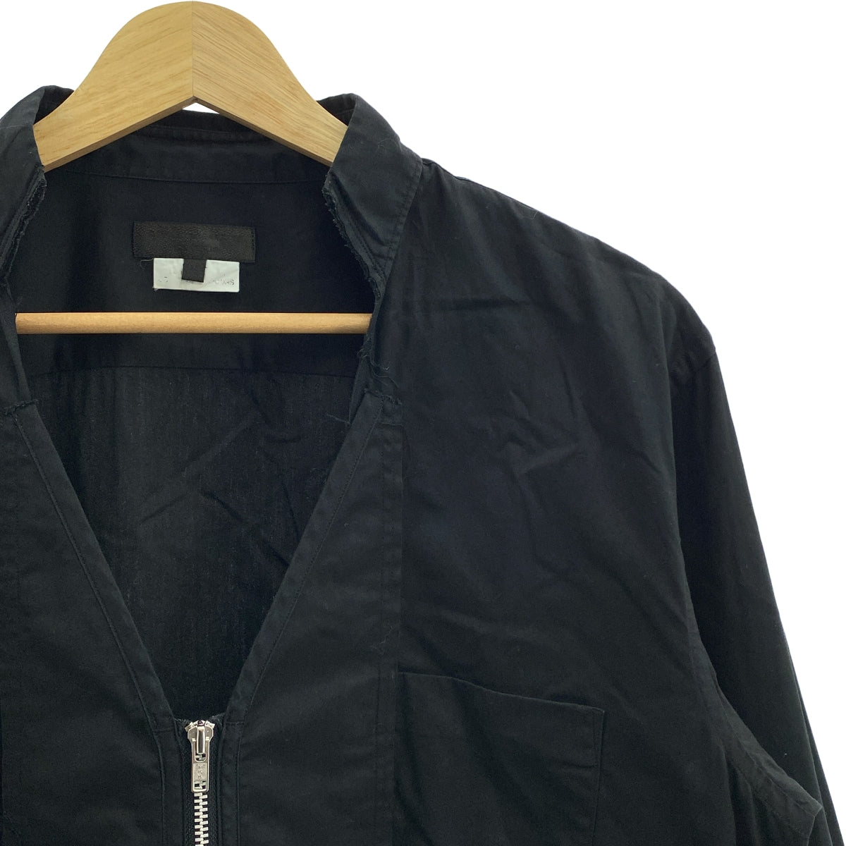 COMME des GARÇONS HOMME PLUS | 2017 秋冬 |棉質 V 領拉鍊襯衫 | SHOPBOP尺寸 M |黑色|男士