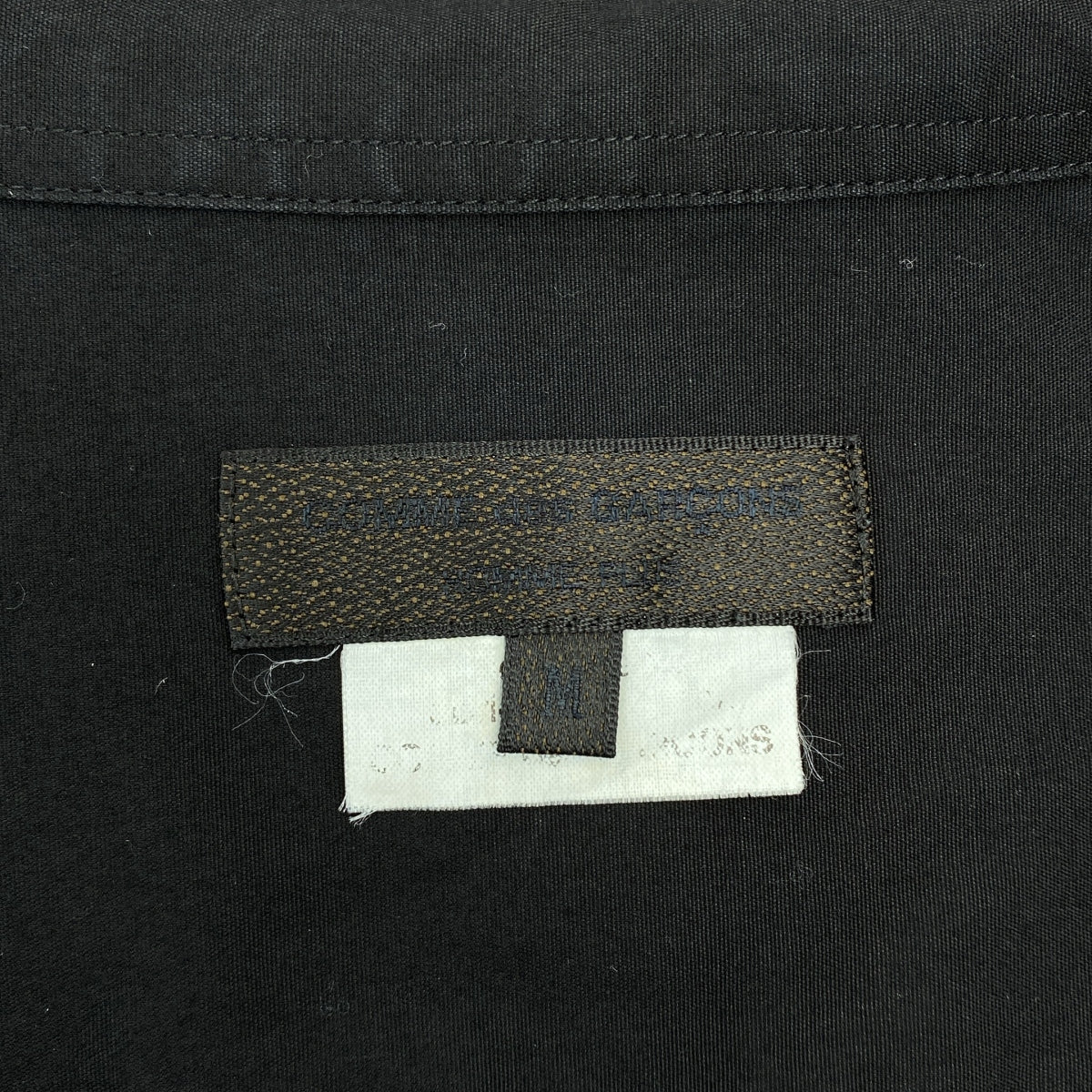 COMME des GARÇONS HOMME PLUS | 2017 秋冬 |棉質 V 領拉鍊襯衫 | SHOPBOP尺寸 M |黑色|男士