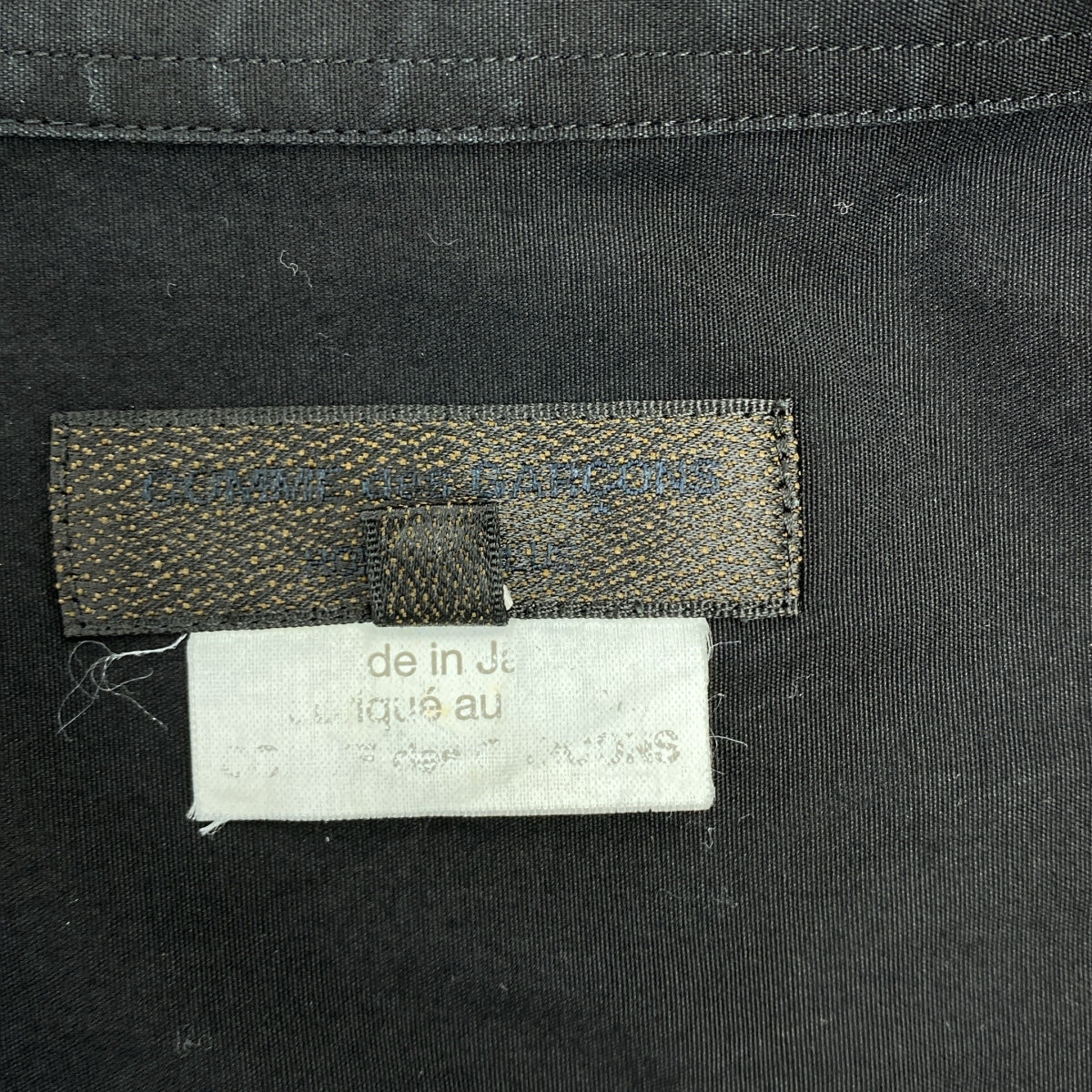 COMME des GARÇONS HOMME PLUS | 2017 秋冬 |棉質 V 領拉鍊襯衫 | SHOPBOP尺寸 M |黑色|男士