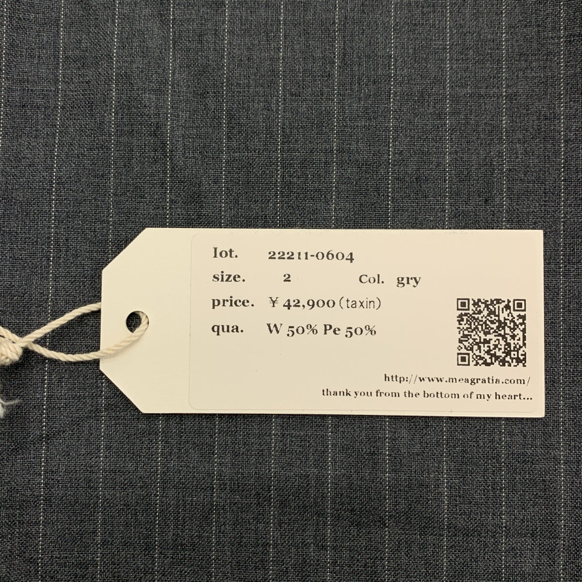 meagratia / 메아그라티아 | side open slacks 스트라이프 스트레이트 팬츠 | 2 |