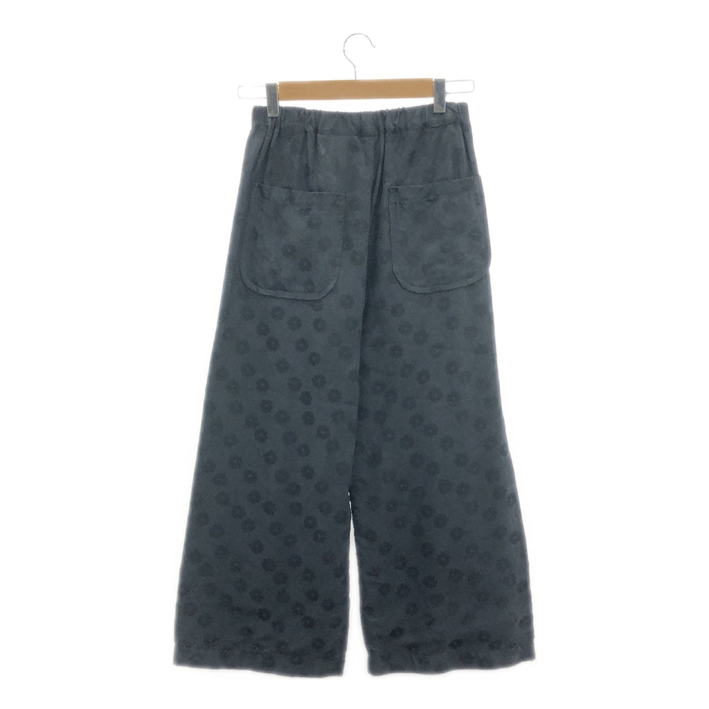 tricot COMME des GARCONS | 2006AW | 花卉提花內外彈性腰寬鬆休閒褲 | 黑色 | 女款