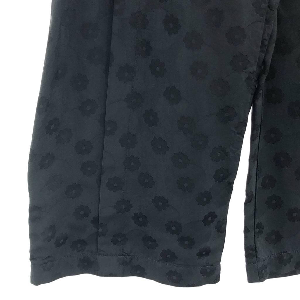 tricot COMME des GARCONS | 2006AW | 花卉提花內外彈性腰寬鬆休閒褲 | 黑色 | 女款