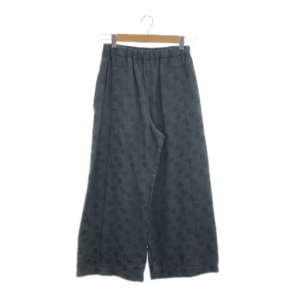 tricot COMME des GARCONS | 2006AW | 花卉提花內外彈性腰寬鬆休閒褲 | 黑色 | 女款