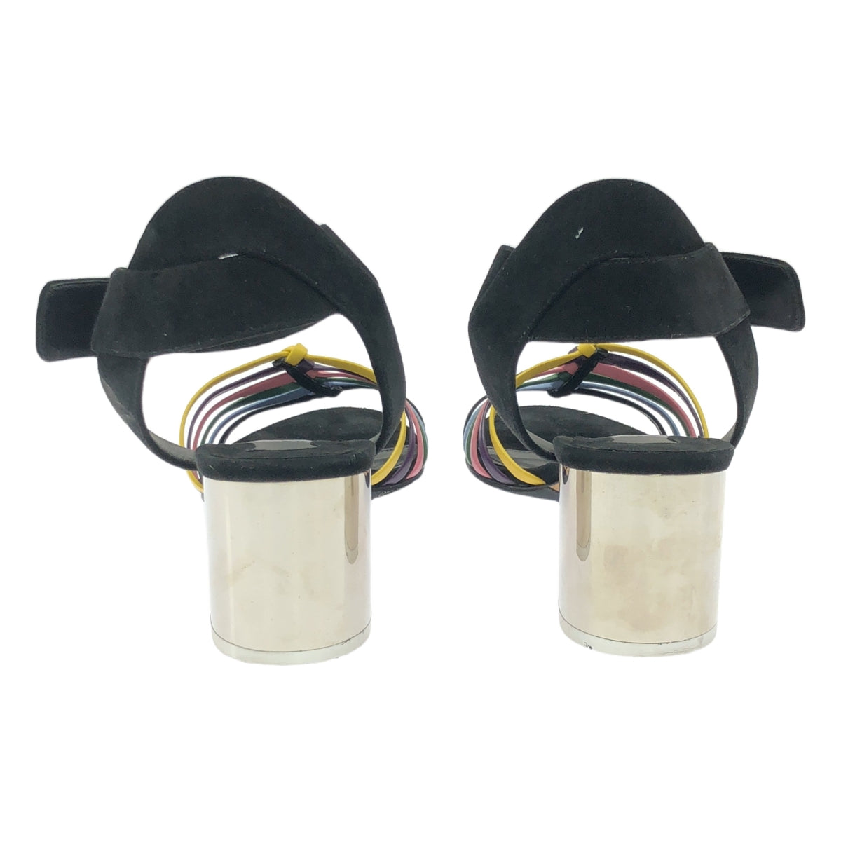 薩爾瓦托·菲拉格慕 |多色帶銀色高跟涼鞋 | 7D |黑色 / 銀色 / 多色 |女性的