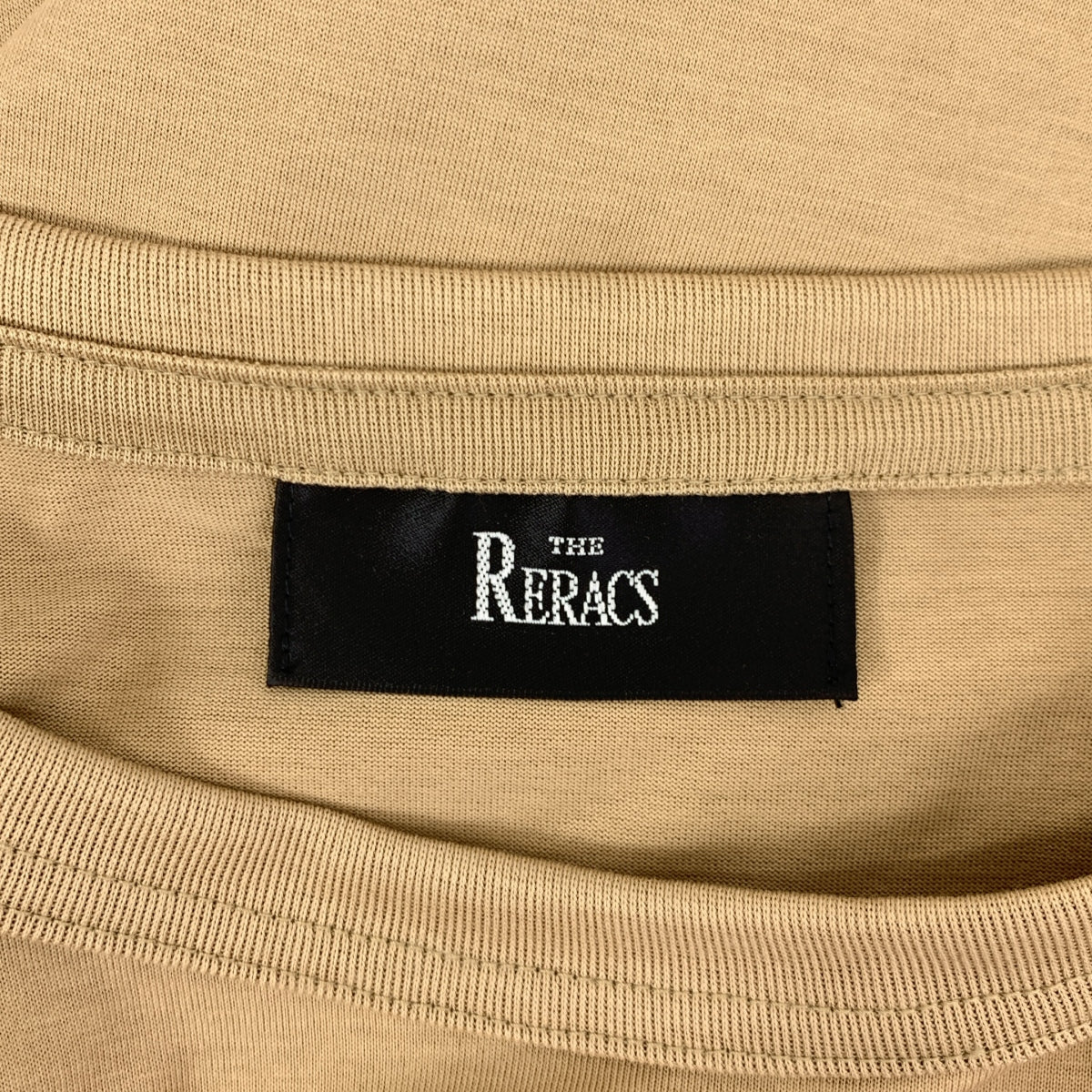 [狀況良好] THE RERACS | 圓領剪裁和縫紉連身裙 | F | 米色 | 女款
