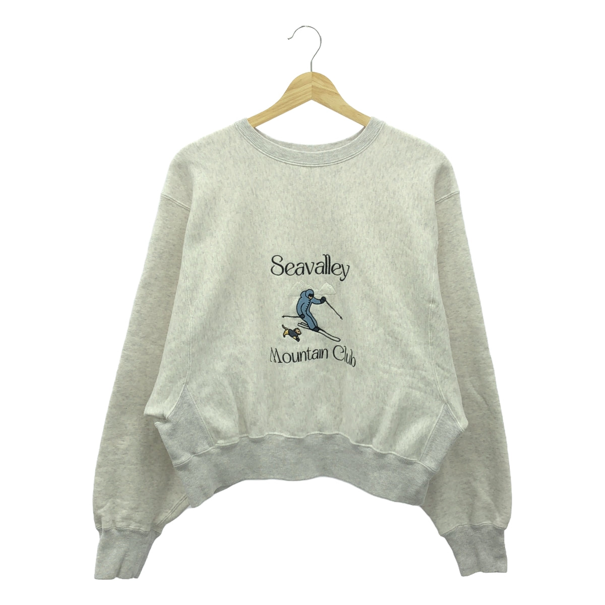 SEA / シー | Seavalley Mountain Club コットン 刺しゅう スウェット | F | グレー | レディース