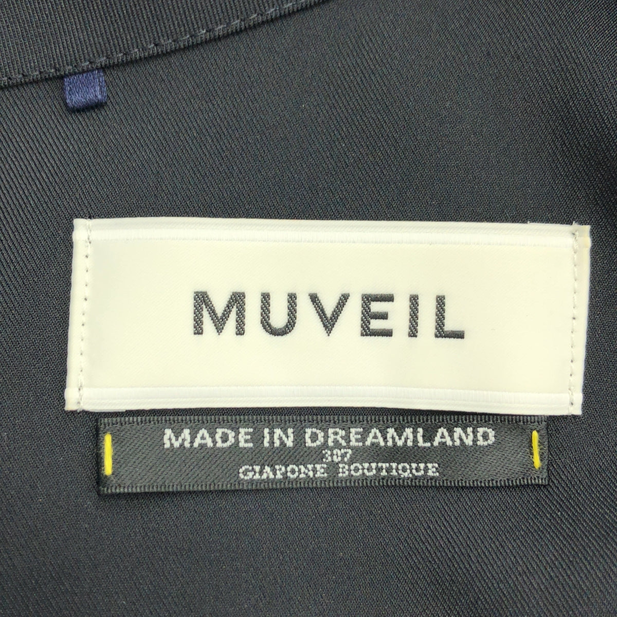 MUVEIL / ミュベール | 星柄レースドッキングOP ロング ワンピース | 40 | ネイビー/ブラック | レディース