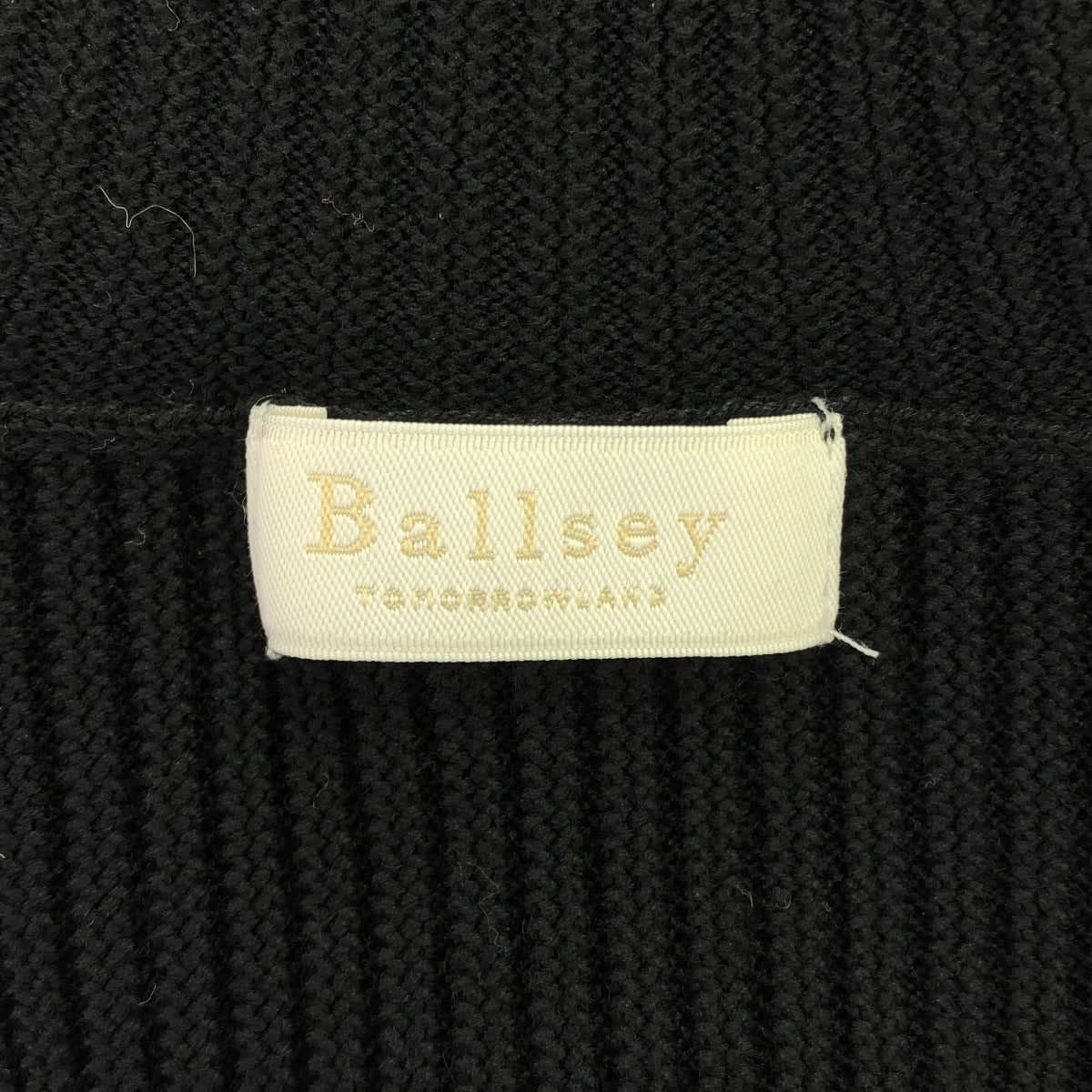 [Good Condition] Tomorrowland BALLSEY | Links Rib High Neck Pullover | S | Black | Women's