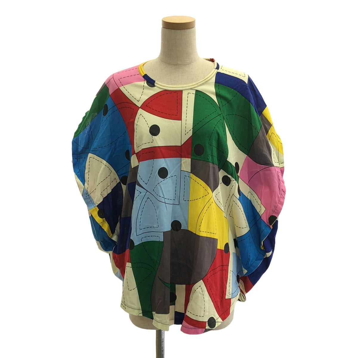 JUNYA WATANABE COMME des GARCONS / 준야와타나베 | 2015SS | 변형 입체 프린트 오버 T 셔츠 컷소우 | M | 멀티 컬러 | 여성