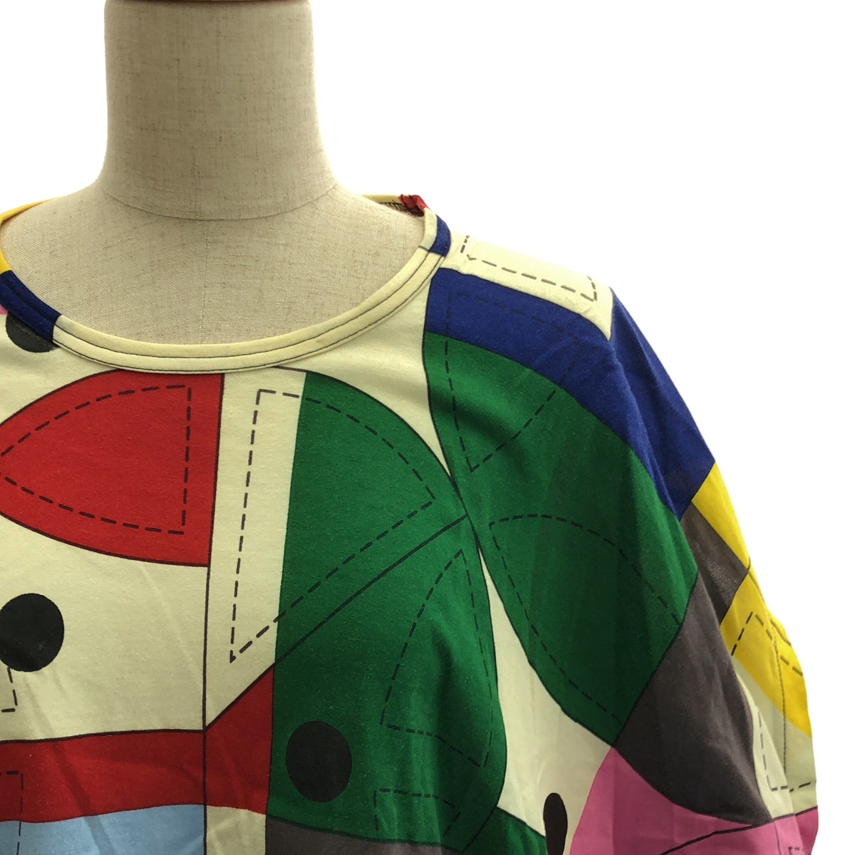 JUNYA WATANABE COMME des GARCONS / 준야와타나베 | 2015SS | 변형 입체 프린트 오버 T 셔츠 컷소우 | M | 멀티 컬러 | 여성