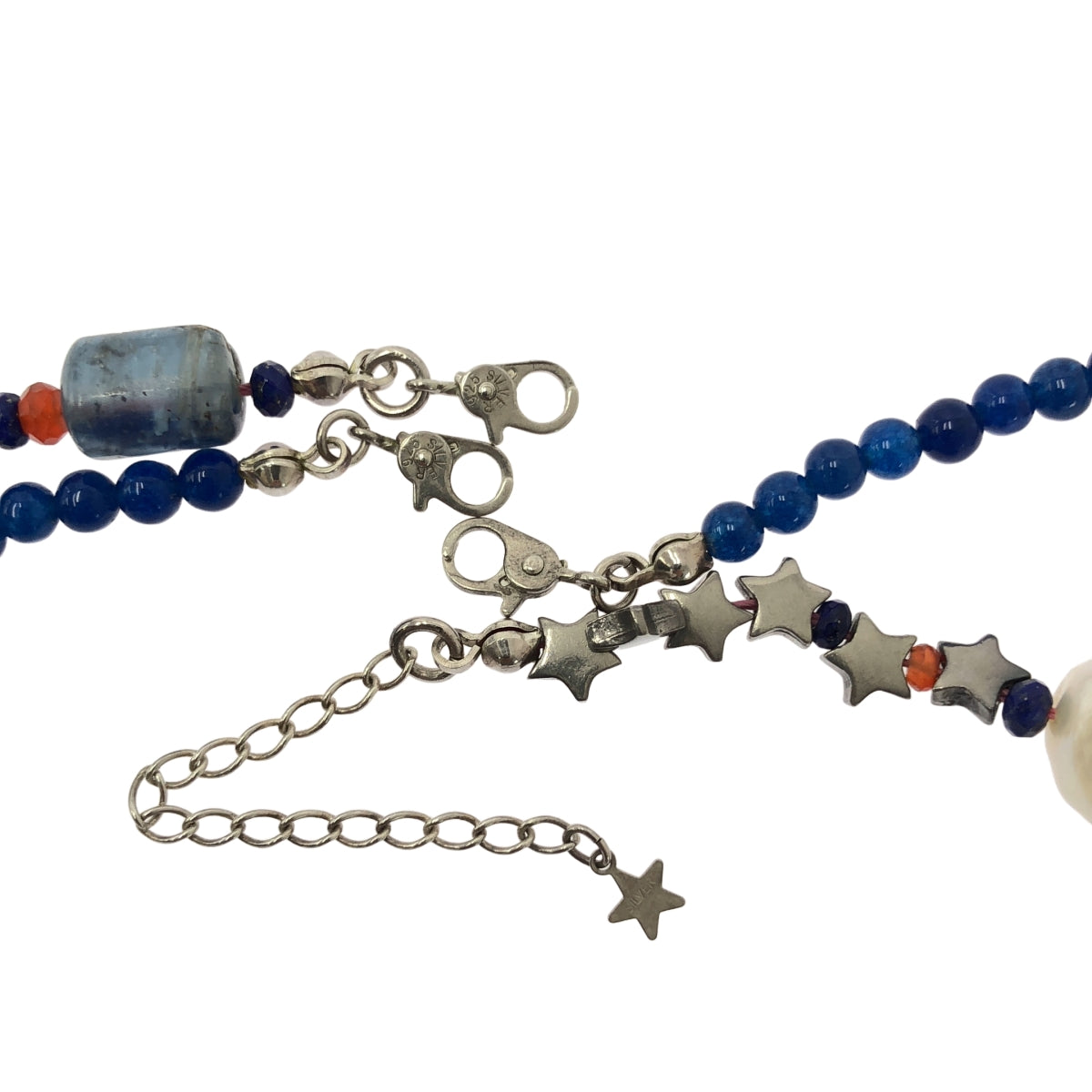 petite robe noire / 쁘띠 로브 노어 | 진주 구슬 2 연속 목걸이 | 화이트 / 블루 / 오렌지 | 여성