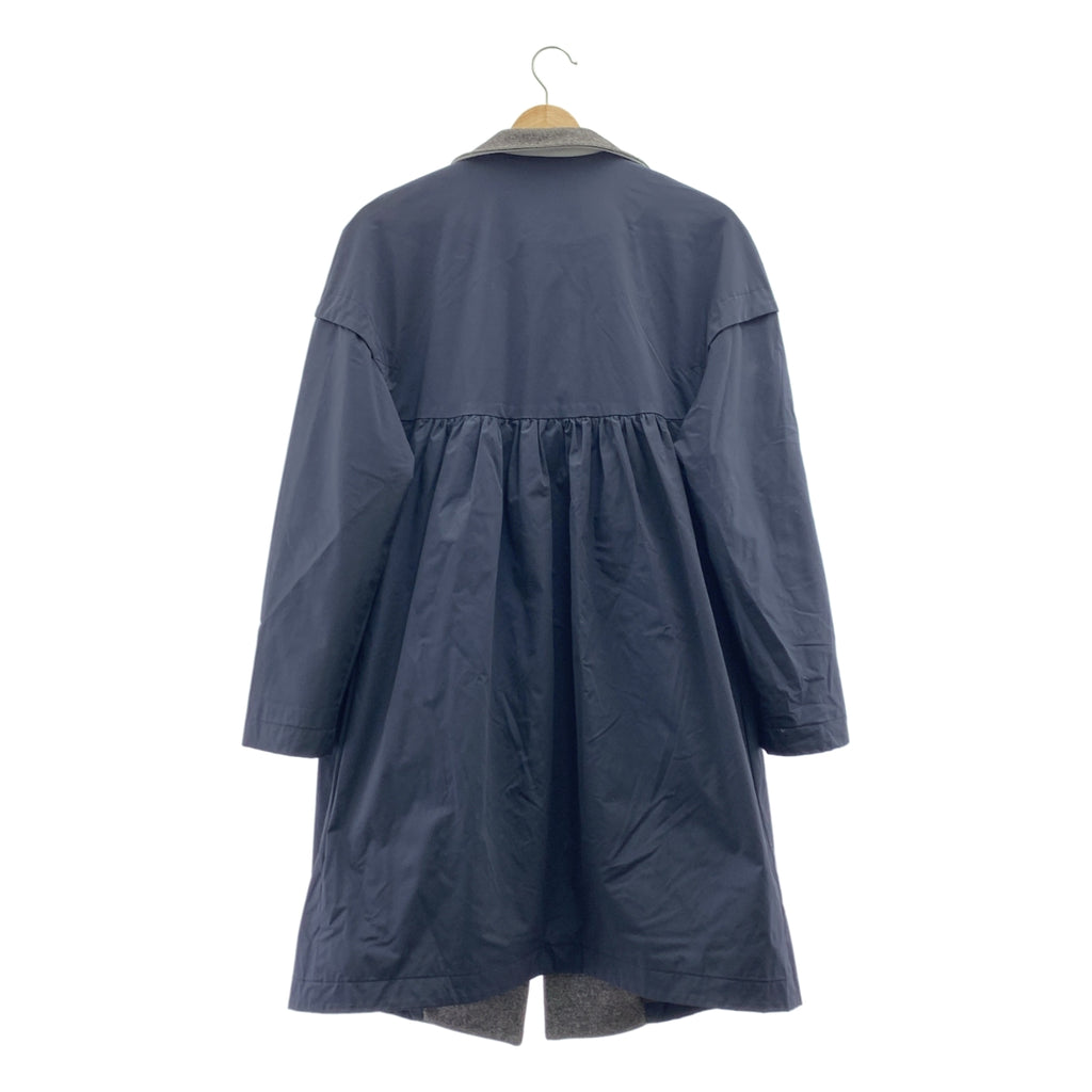 D-due | 混合材質多層褶皺外套 / 全襯裡 |