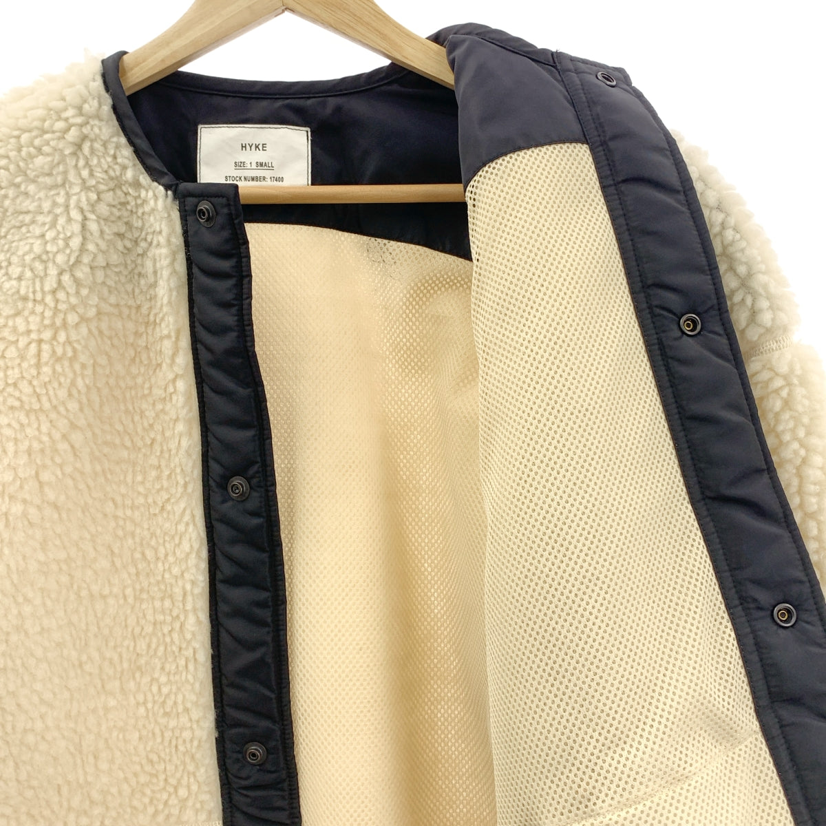 HYKE / ハイク | 2023AW | FAUX SHEARLING JACKET フェイクムートン ボアジャケット | 1 | レディース