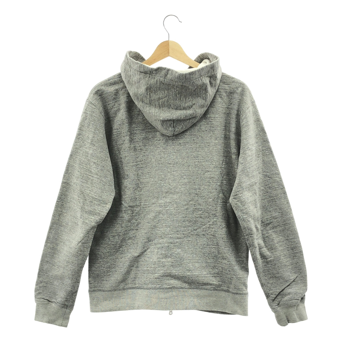 FELCO | 男士大理石紋拉鍊連帽衛衣，全保暖內襯 | L碼 | 灰色