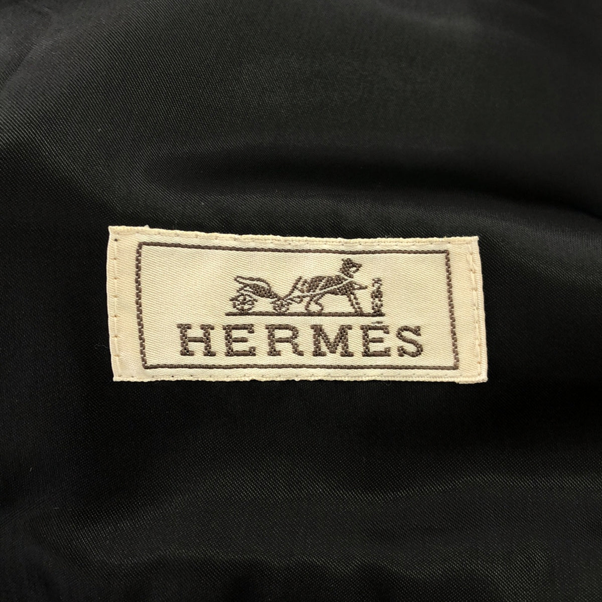 [Good Condition] HERMES | Wool Melton Leather Switch Zip-up Jacket | 48 | Black | Men's