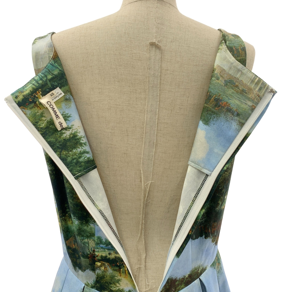 COMME des GARCONS / コムデギャルソン | 2020SS | プリント加工 風景 Vネック ワンピース | XS | レディース