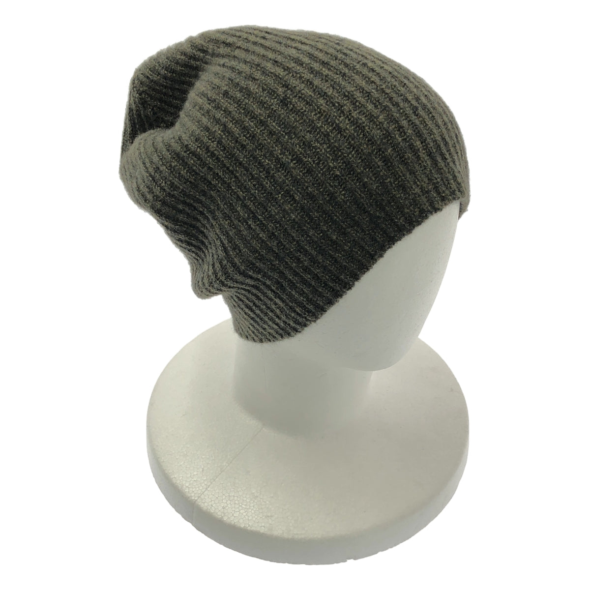 JOHNSTONS OF ELGIN / ジョンストンズオブエルガン | カシミヤ リブ ニット ビーニー 帽子 | カーキ | レディース