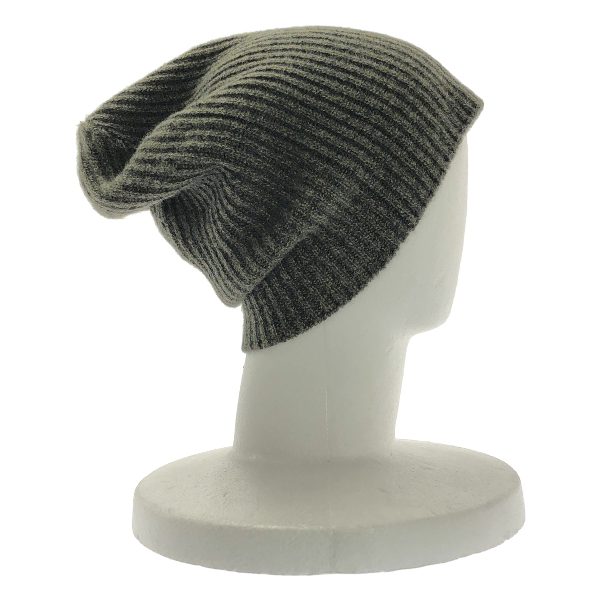 JOHNSTONS OF ELGIN / ジョンストンズオブエルガン | カシミヤ リブ ニット ビーニー 帽子 | カーキ | レディース