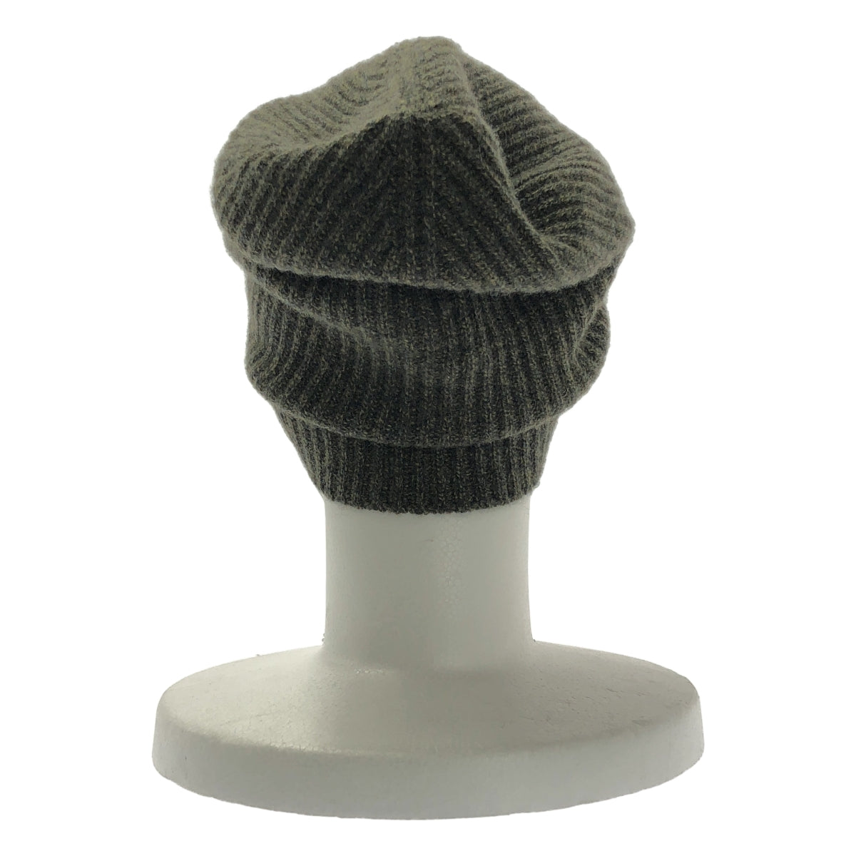 JOHNSTONS OF ELGIN / ジョンストンズオブエルガン | カシミヤ リブ ニット ビーニー 帽子 | カーキ | レディース