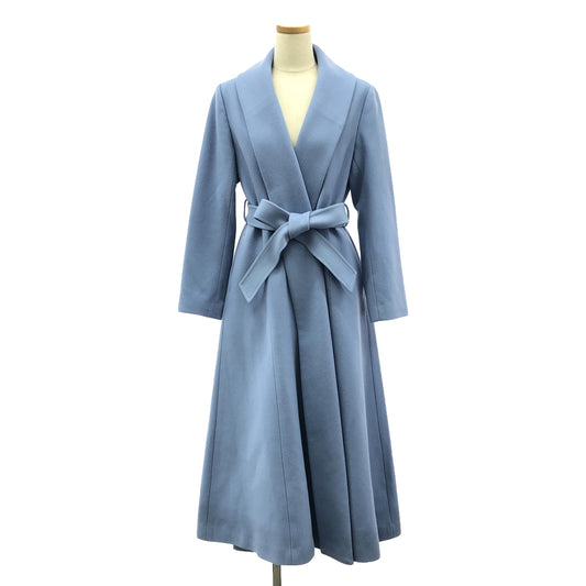 [Good Condition] JENNE | 2022AW | Wool Belted Coat | M | Light Blue | Women's