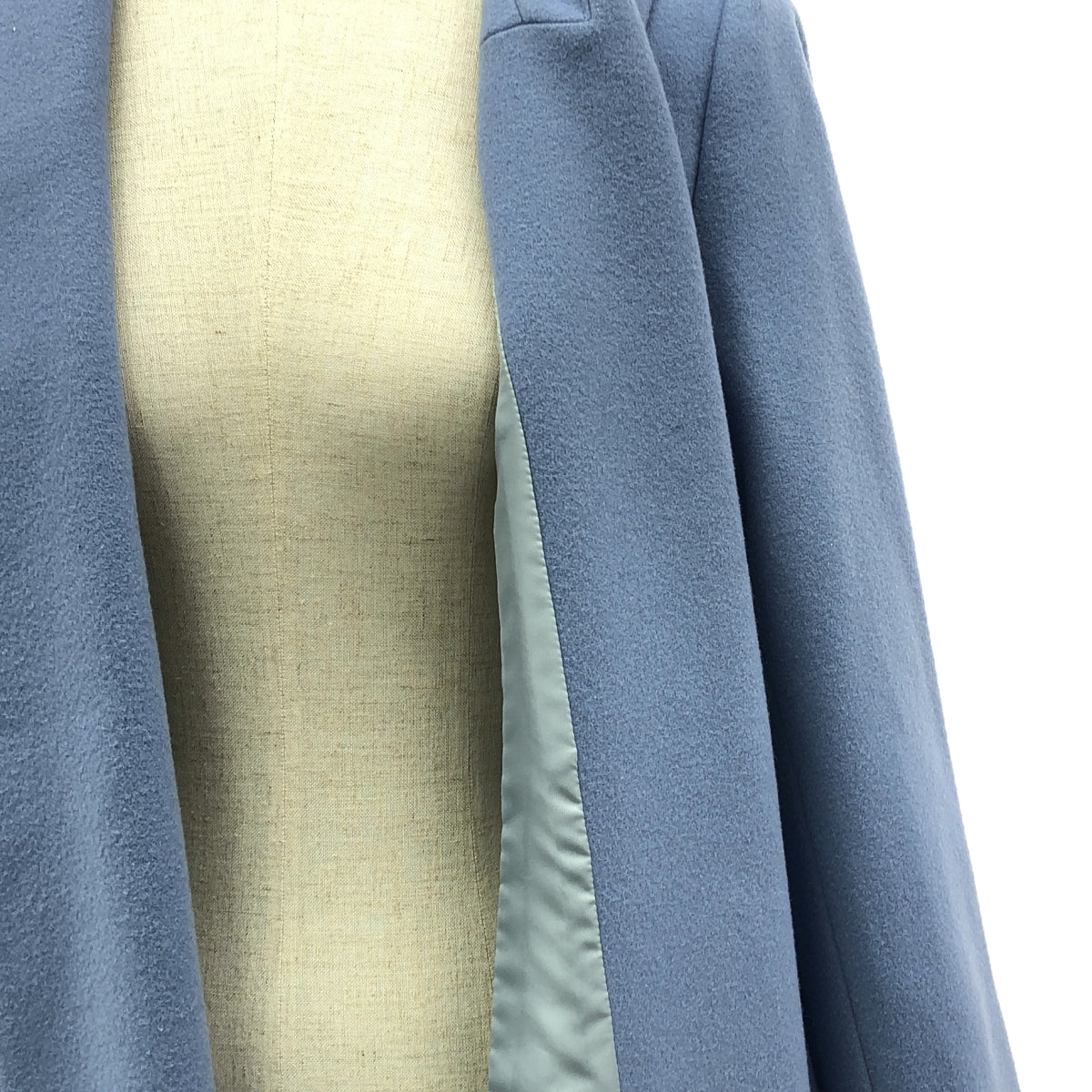 [Good Condition] JENNE | 2022AW | Wool Belted Coat | M | Light Blue | Women's