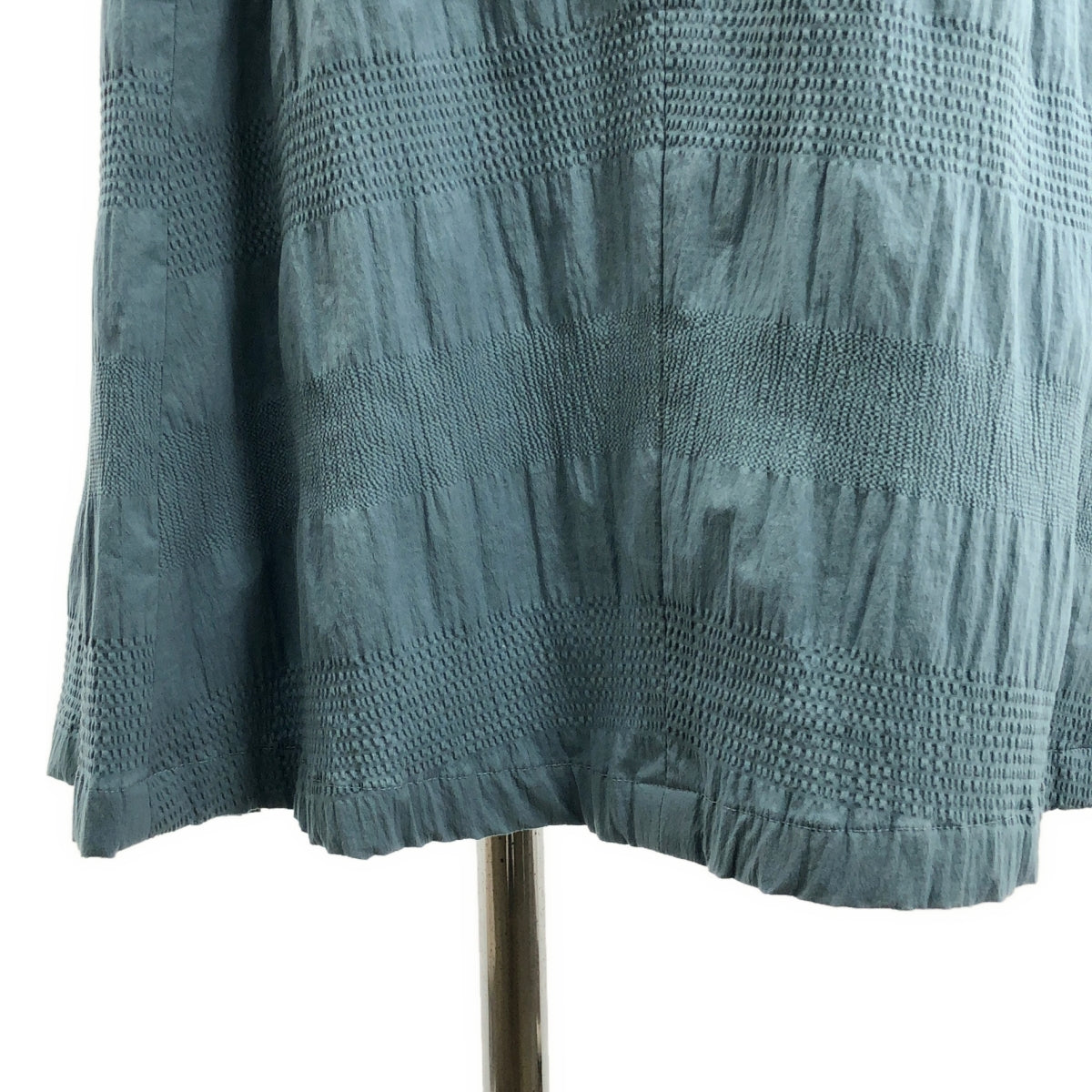 SAYAKADAVIS | 褶皺條紋彈性棉無袖洋裝 | 2 碼 | 藍色 | 女款