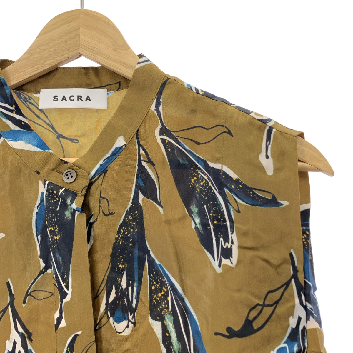 SACRA | 秋季花襯衫 / 全身印花立領襯衫 | 尺寸 38 | 女款