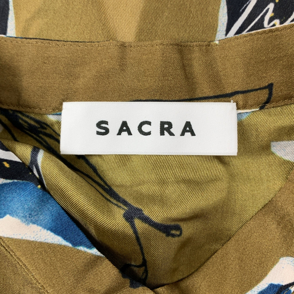 SACRA | 秋季花襯衫 / 全身印花立領襯衫 | 尺寸 38 | 女款