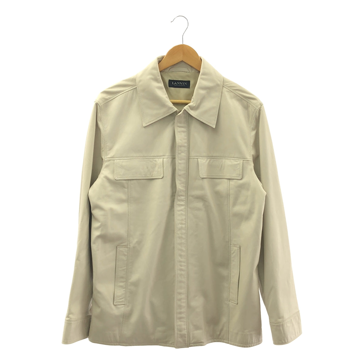 LANVIN COLLECTION / 람방 컬렉션 | 양가죽 가죽 블루존 재킷 | 50 |