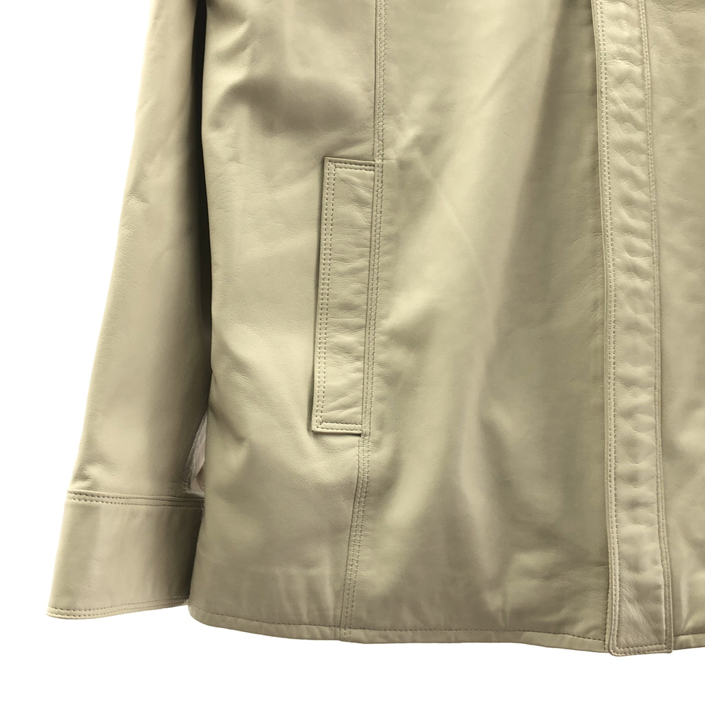 LANVIN COLLECTION / 람방 컬렉션 | 양가죽 가죽 블루존 재킷 | 50 |