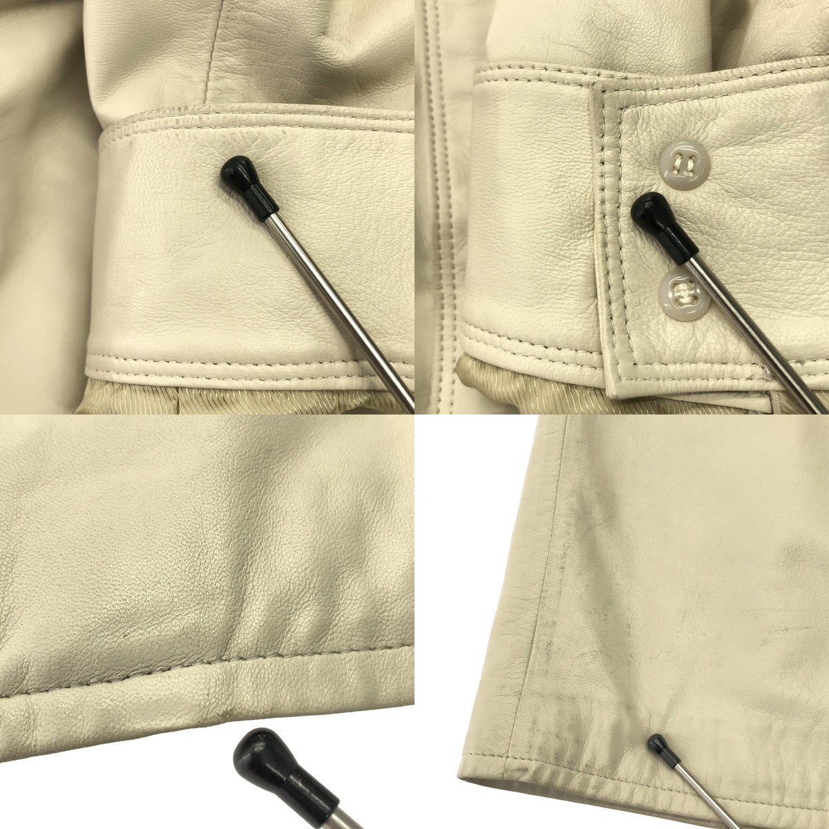 LANVIN COLLECTION / 람방 컬렉션 | 양가죽 가죽 블루존 재킷 | 50 |