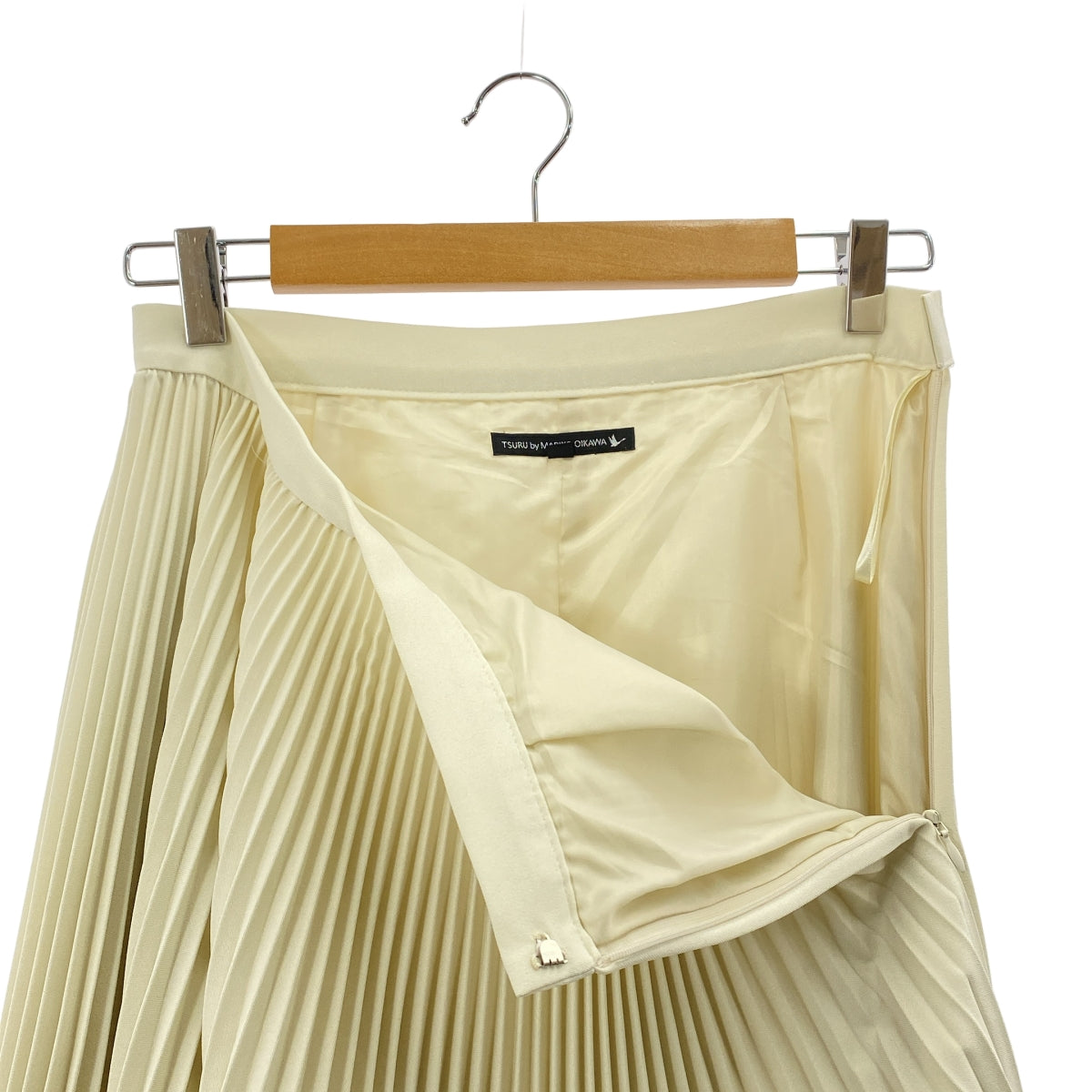 TSURU by Mariko Oikawa | Alina 褶皺長裙 | 尺寸 38 | 米色 | 女款