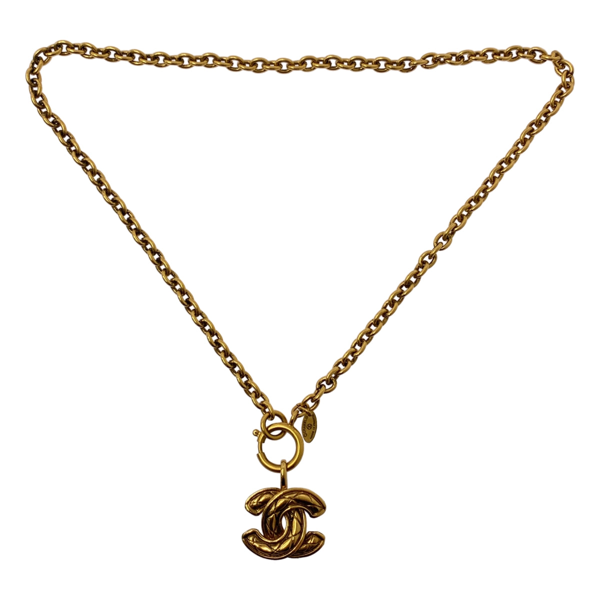 [狀況極佳] 香奈兒 | Coco Mark Matelasse 鏈條項鍊 | 金色 | 女士