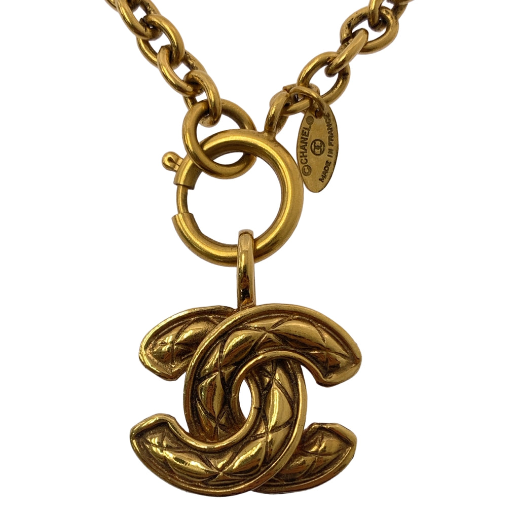 【美品】  CHANEL / シャネル | ココマーク マトラッセ チェーン ネックレス アクセサリー | ゴールド | レディース