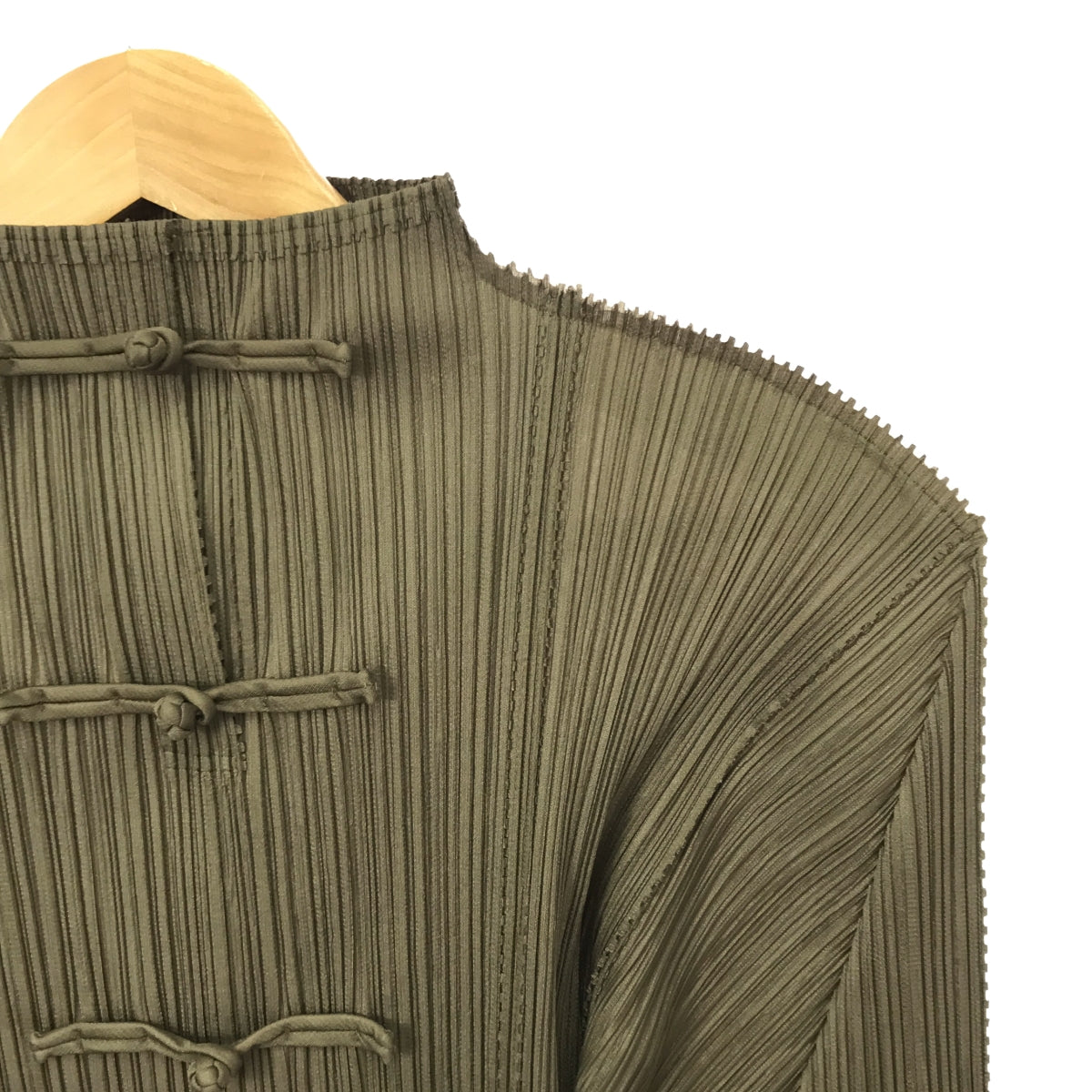 PLEATS PLEASE ISSEY MIYAKE | Pleated Chinese shirt blouse | 3 | Women's