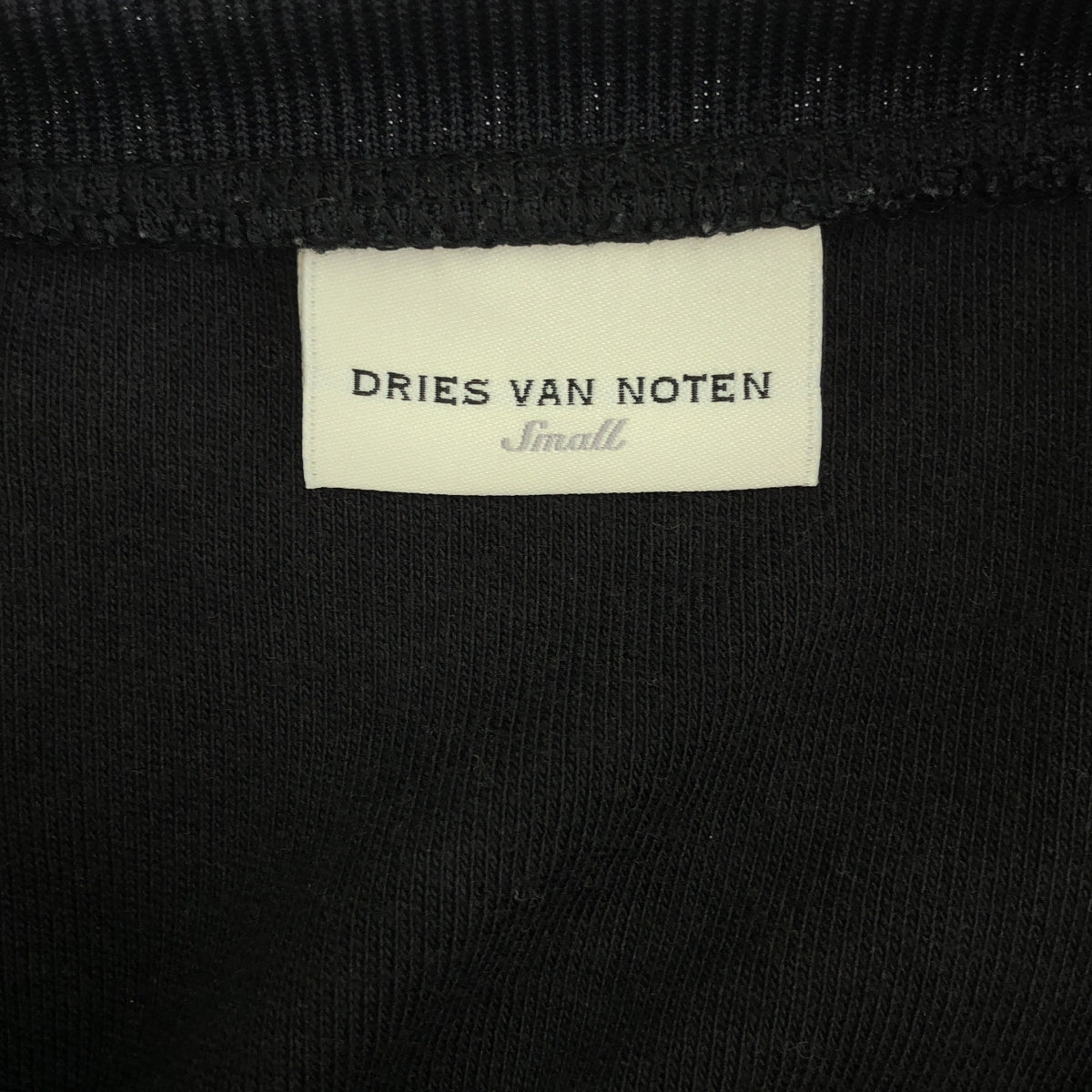 DRIES VAN NOTEN / 드리스 반 노텐 | 크루넥 하프 슬리브 트레이너 | S | 블랙 | 남성