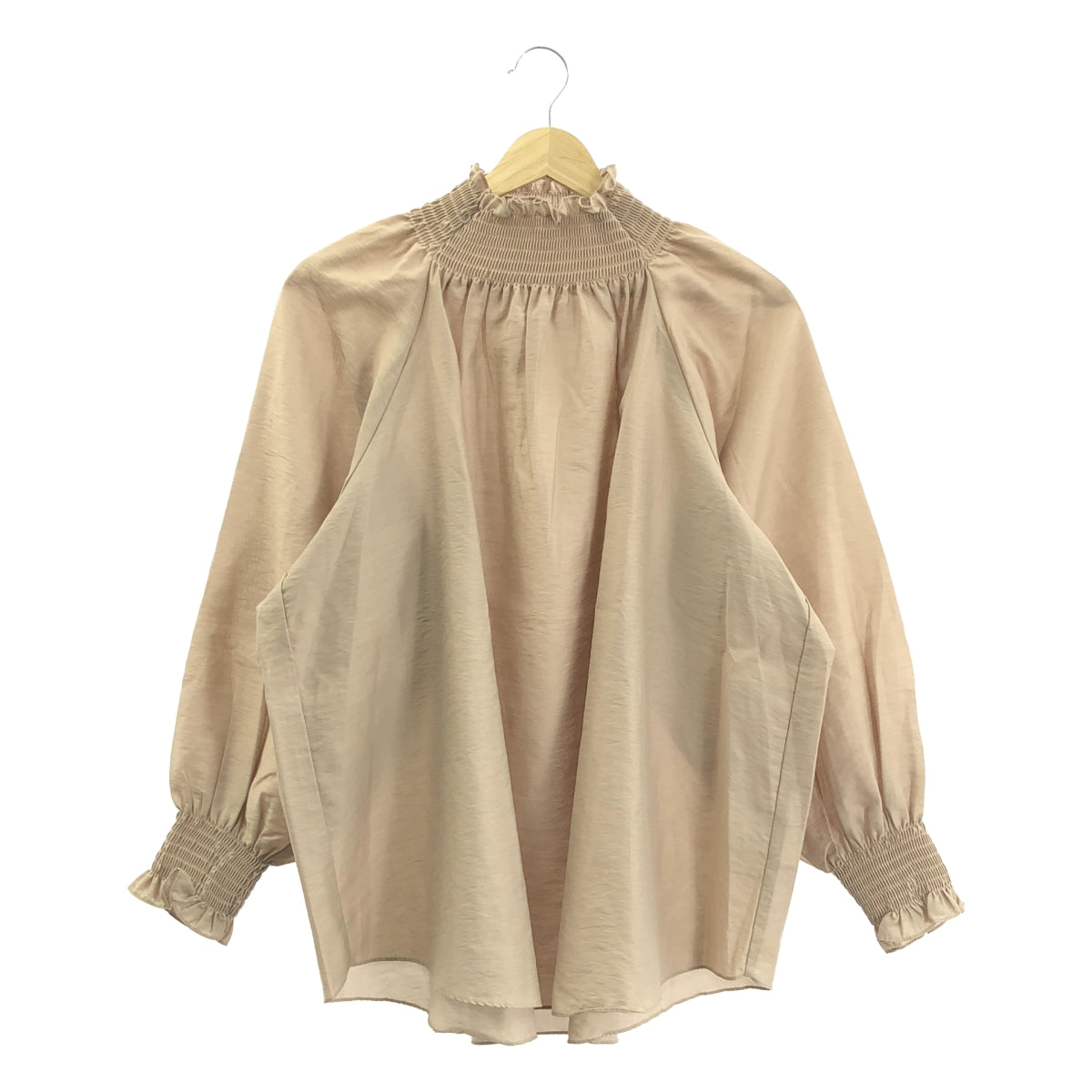 NOBLE / ノーブル | シャーリングシアーブラウス | F | ベージュ | レディース