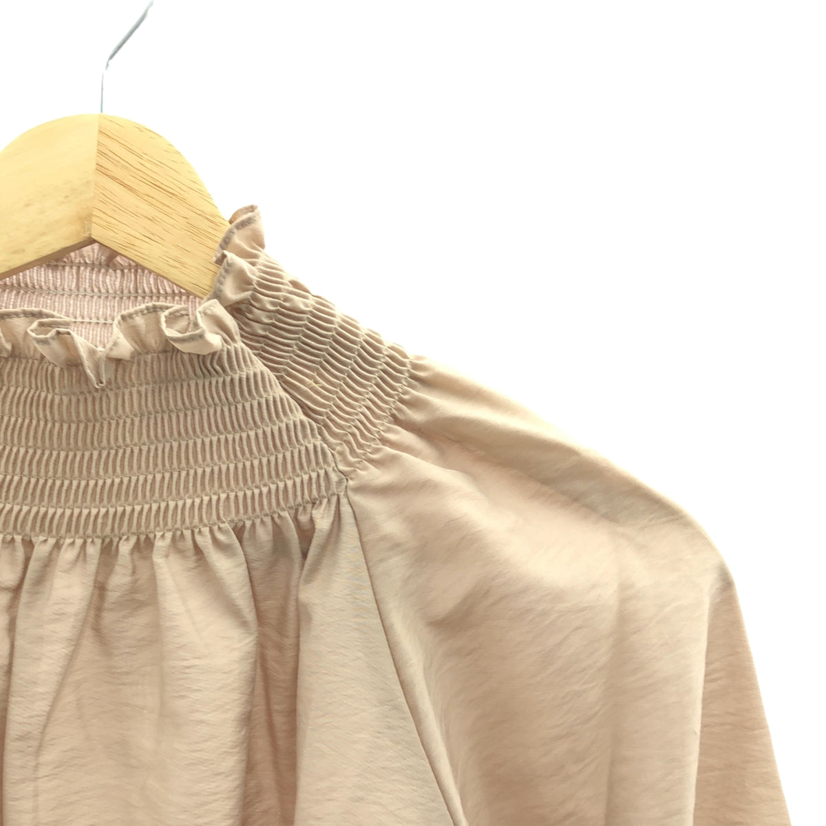 NOBLE / ノーブル | シャーリングシアーブラウス | F | ベージュ | レディース