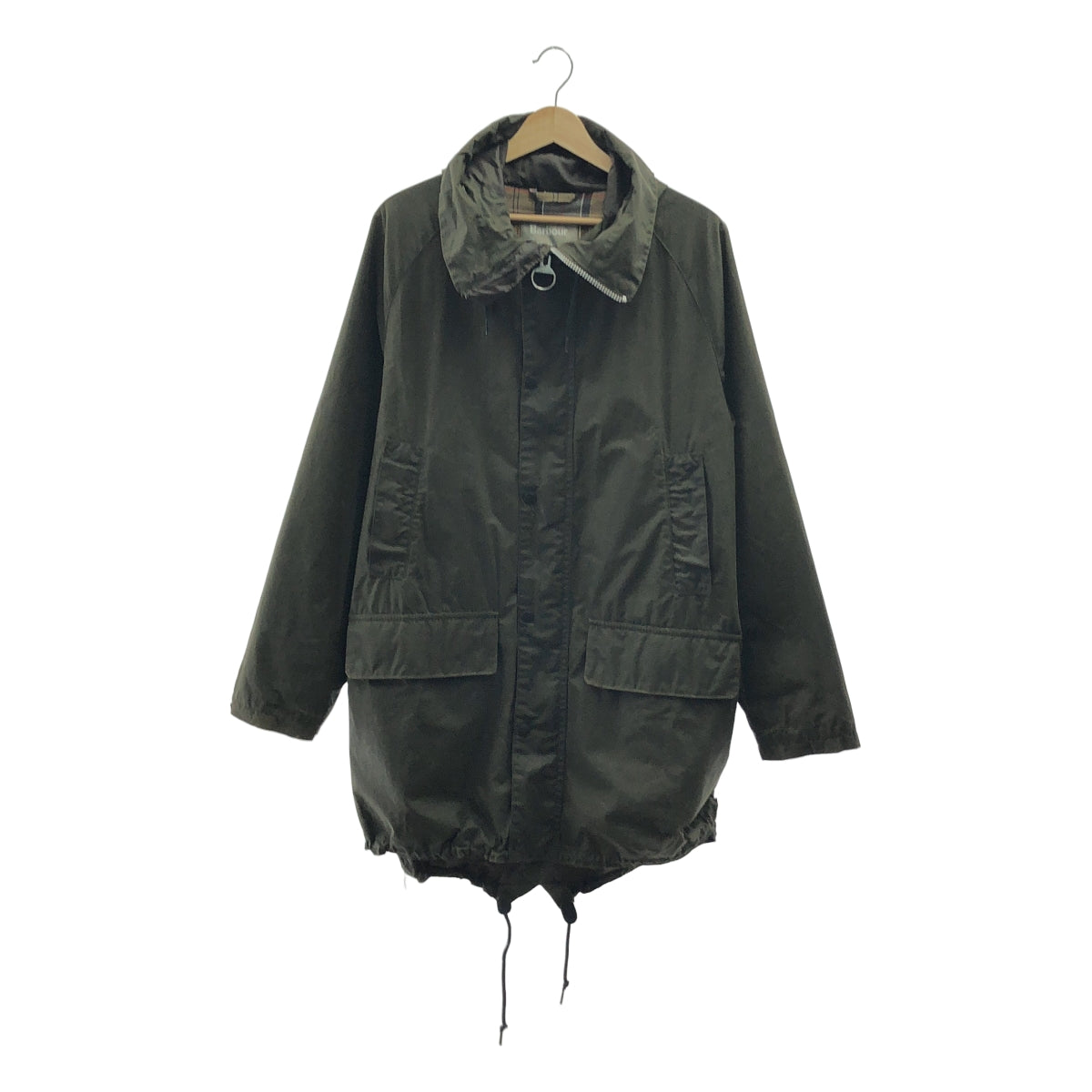 Barbour / 바부아 | 2018AW | × MARGARET HOWELL / 마가렛 하웰 EMMOTT JACKET / 왁스 오일 롱 재킷 후디 | L | 남성