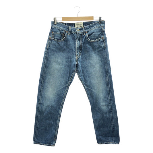 JUNYA WATANABE COMME des GARCONS / ジュンヤワタナベ | レザーパッチ セルビッチ デニムパンツ | S | インディゴ | レディース