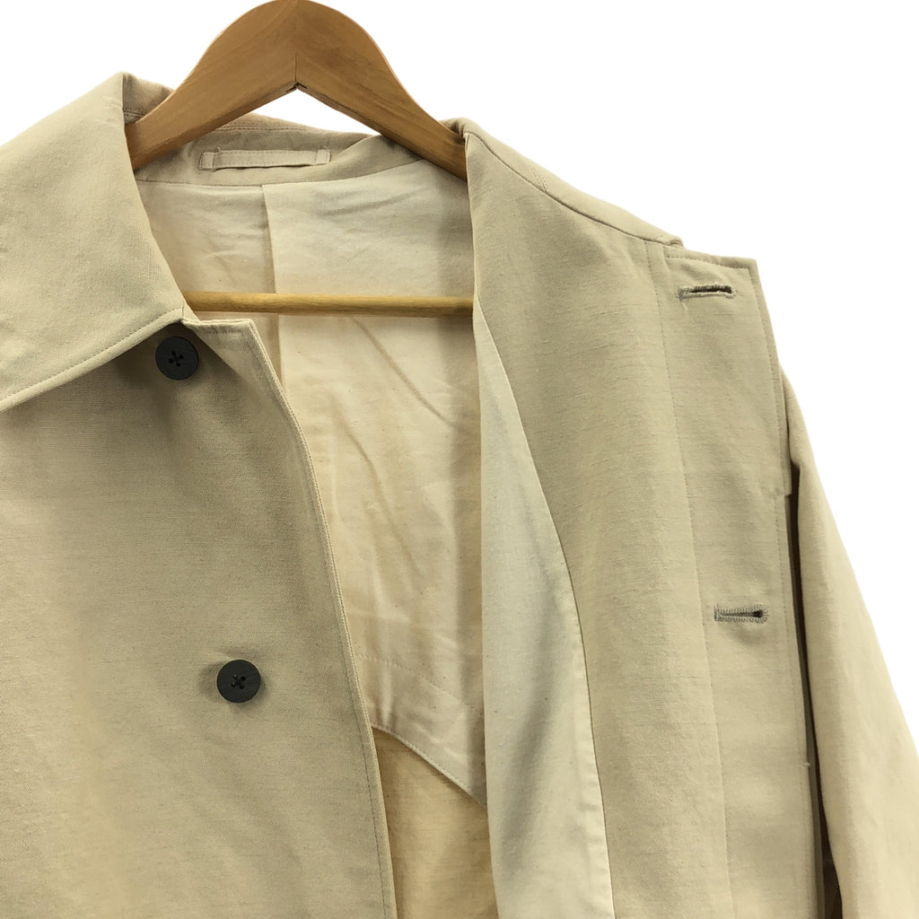 calmlence / 캠렌스 | COAT 004 Balmacaan Coat Nanako Cloth 코튼 실크 린넨 스텐 컬러 코트 | 1 | 맨즈