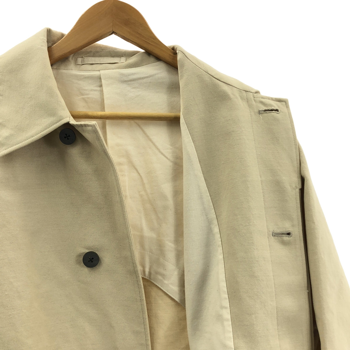 calmlence / 캠렌스 | COAT 004 Balmacaan Coat Nanako Cloth 코튼 실크 린넨 스텐 컬러 코트 | 1 | 맨즈