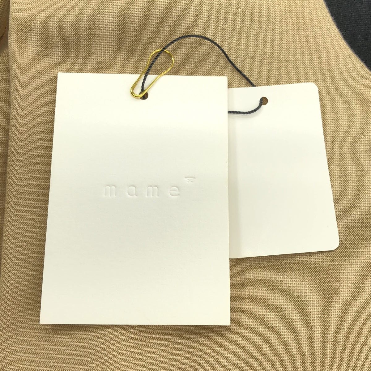 Mame Kurogouchi / マメクロゴウチ | Iライン ジャージー ワンピース | 1 | ベージュ/ブラック | レディース