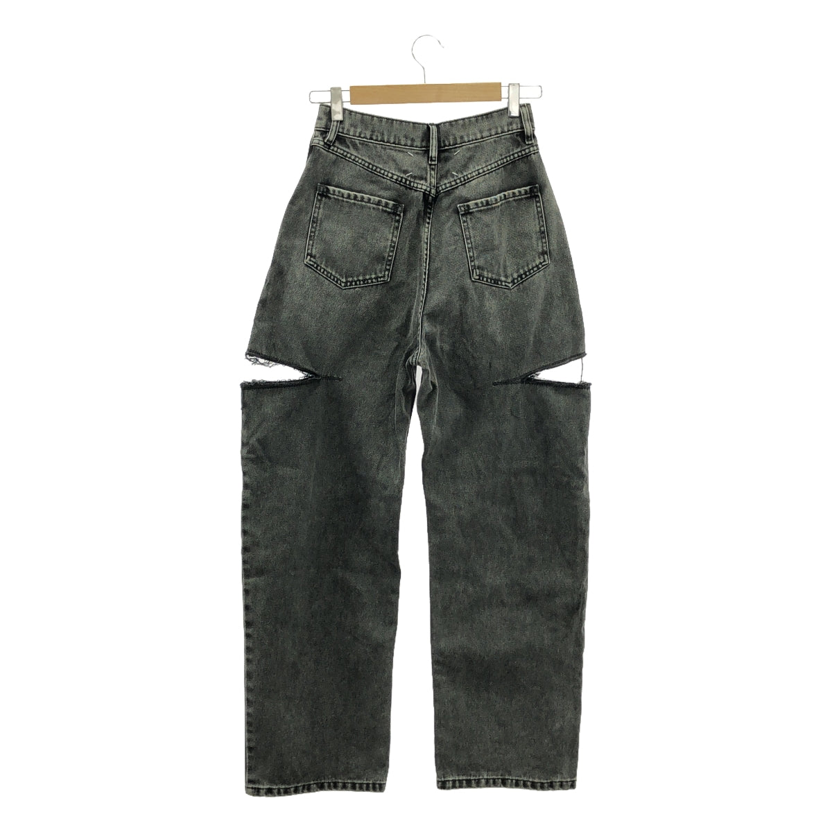 Maison Margiela / メゾンマルジェラ | 2023AW | SLASH DETAIL DENIM PANTS スラッシュディテール デニムパンツ | 40 | ブラック | レディース