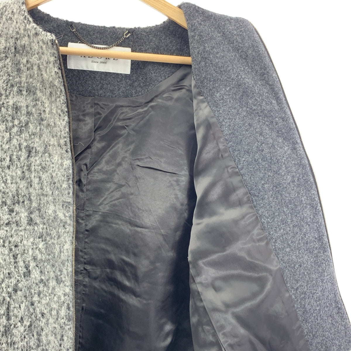 ADORE | 雙色羊毛無領外套 | 36碼 | 女款