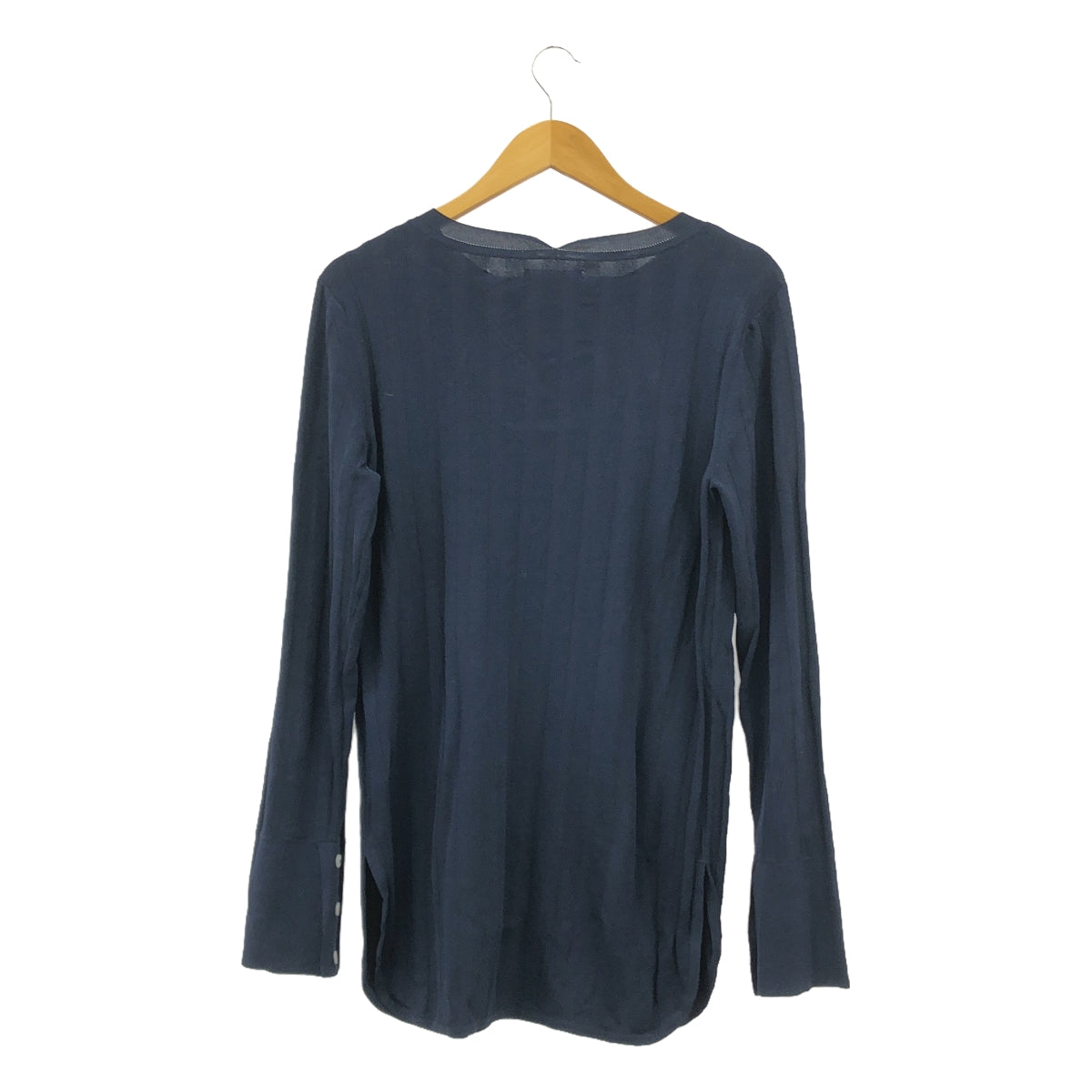 AKANE UTSUNOMIYA | Rayon side slit rib knit | 36 | Navy | Women's