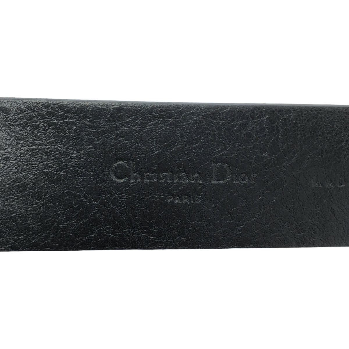 Christian Dior / クリスチャンディオール | CDロゴ パテントレザー ベルト | T36 | ブラック | レディース