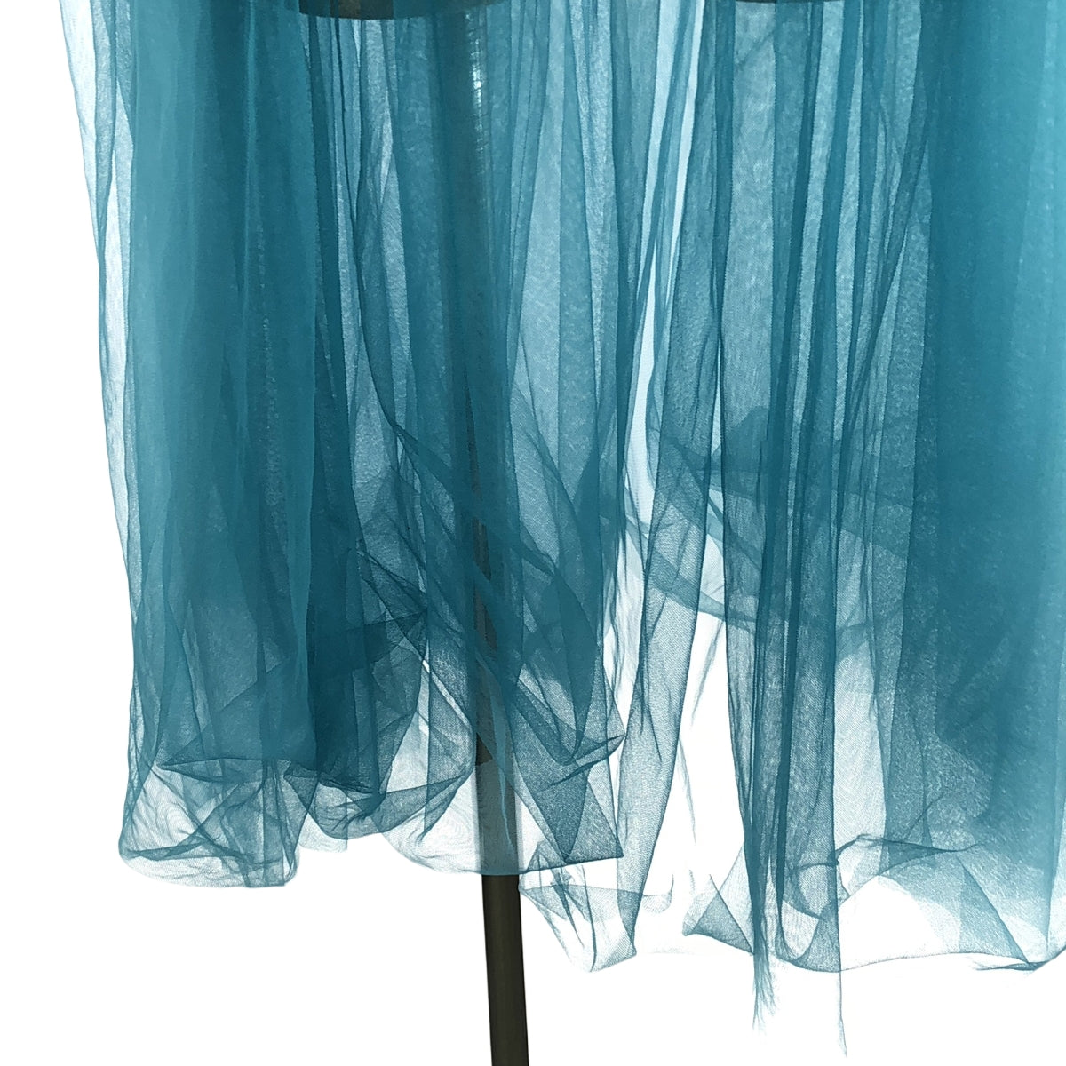 [狀況良好] VIVIANO | 2023AW | 對接襯衫薄紗寬鬆連身裙連身裙 | M | 白色/綠色 | 女款